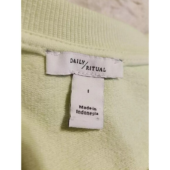 Anthropologie Daily Ritual Pullover Sweatshirt Size Large Crewneck Pullover New - Picture 5 of 10